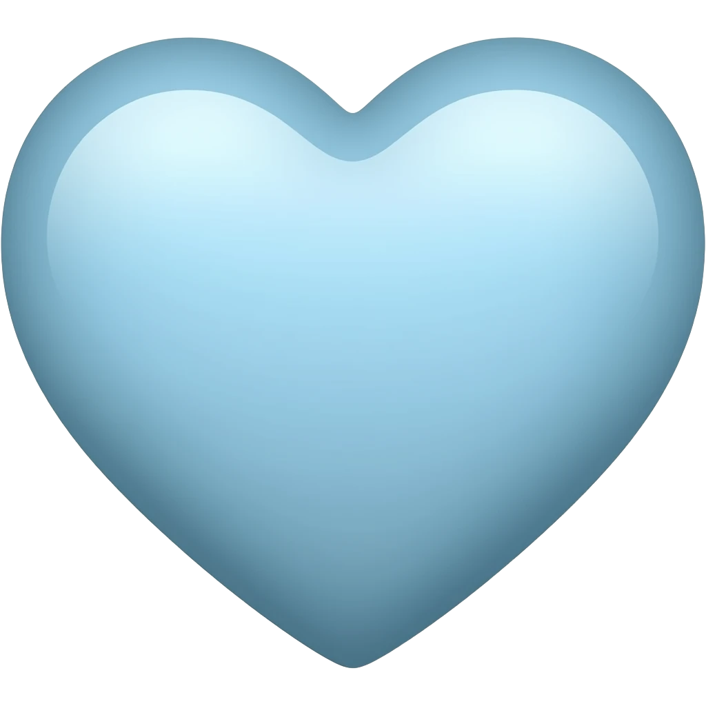 Light bluish heart emoji