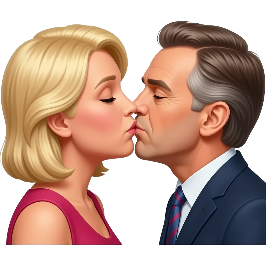 trumo and jeffrey epstein kissing emoji