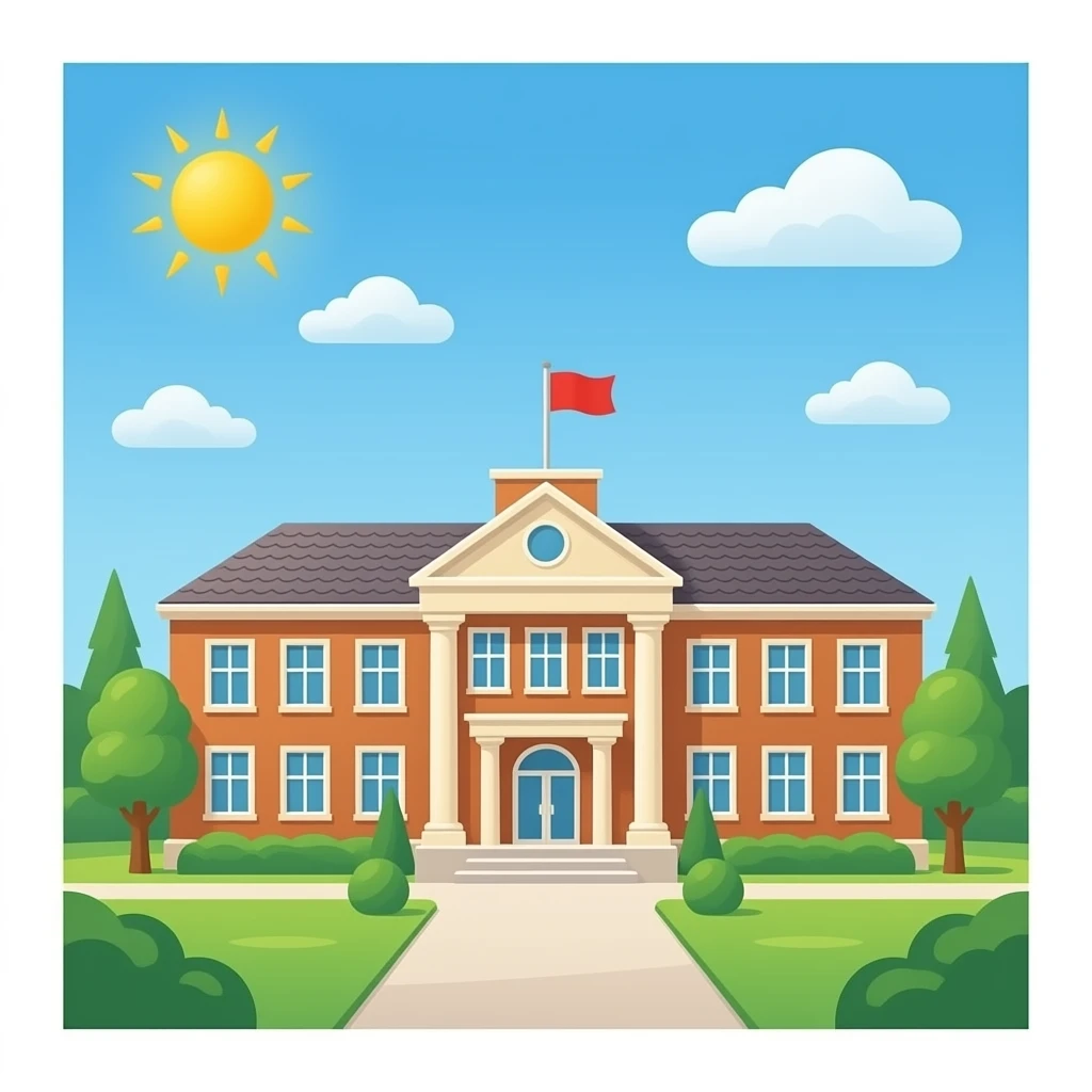 School building emoji