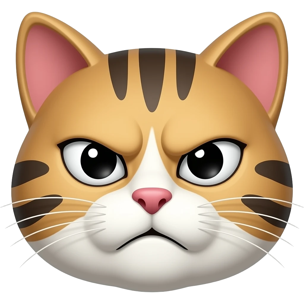a cat that is mad emoji