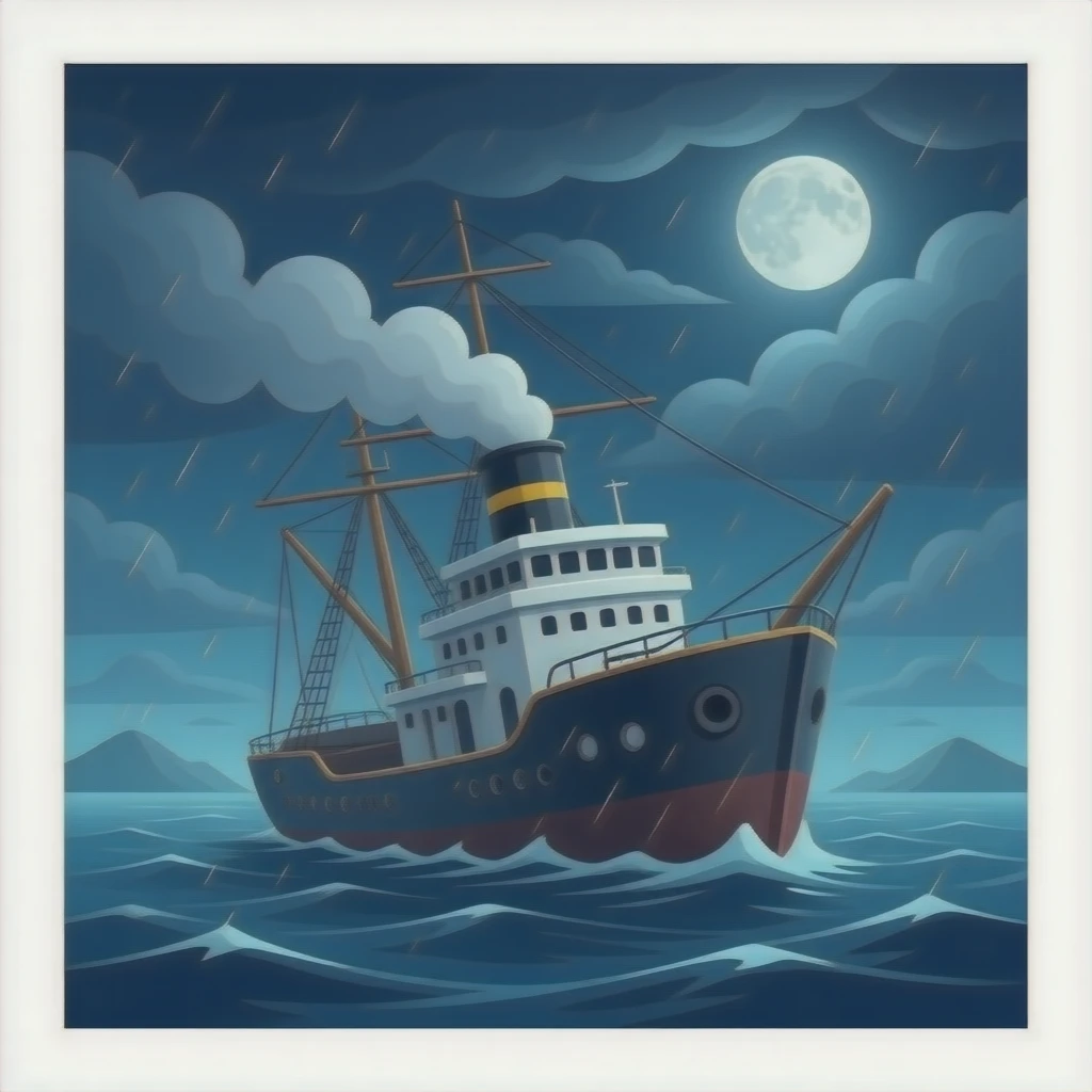 Sinking ship I can put words on emoji