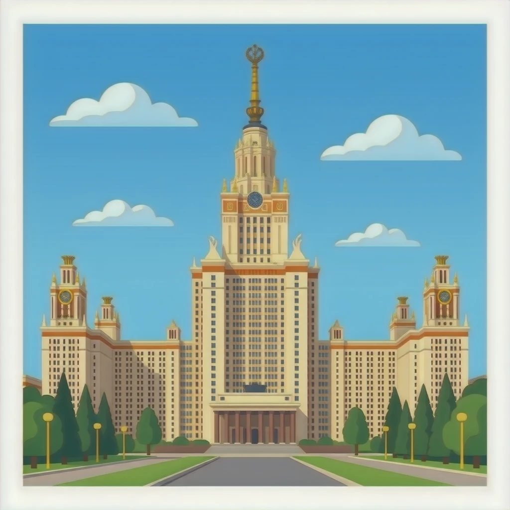 шпиль главного здания мгу emoji