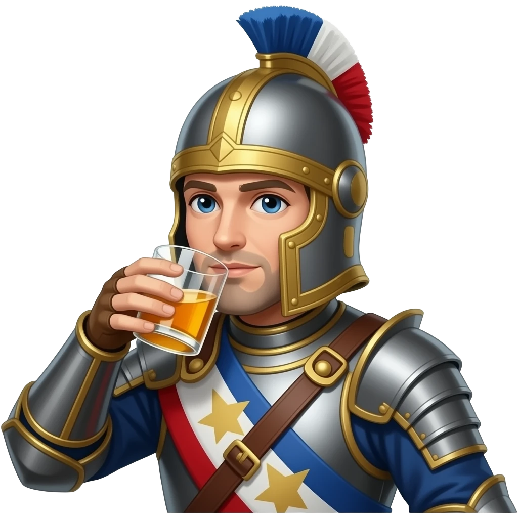 french warrior drinking whisky emoji