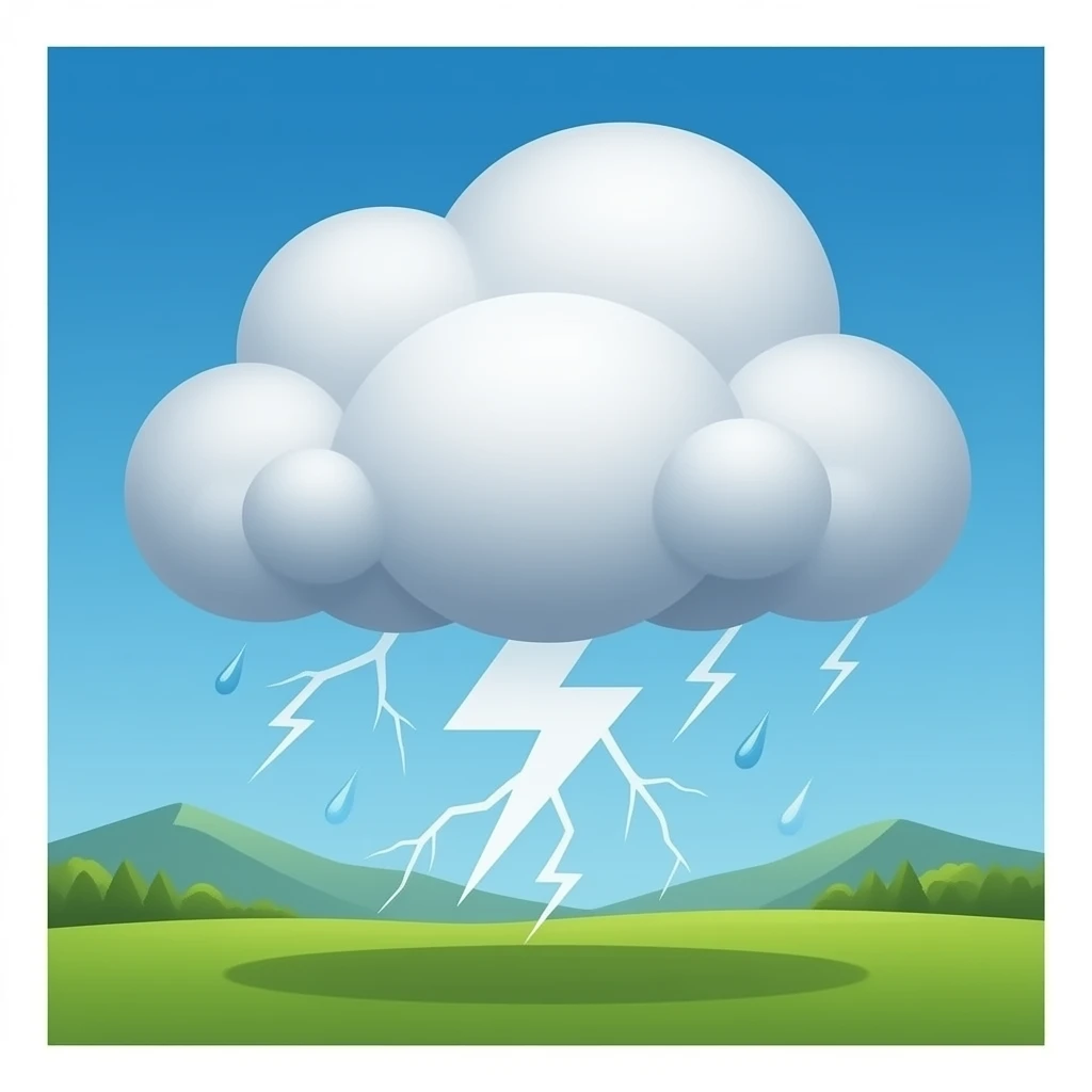 Rain cloud emoji