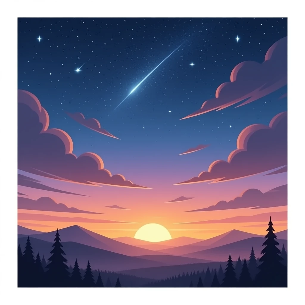 a split sky — starfield bleeding into dawn emoji