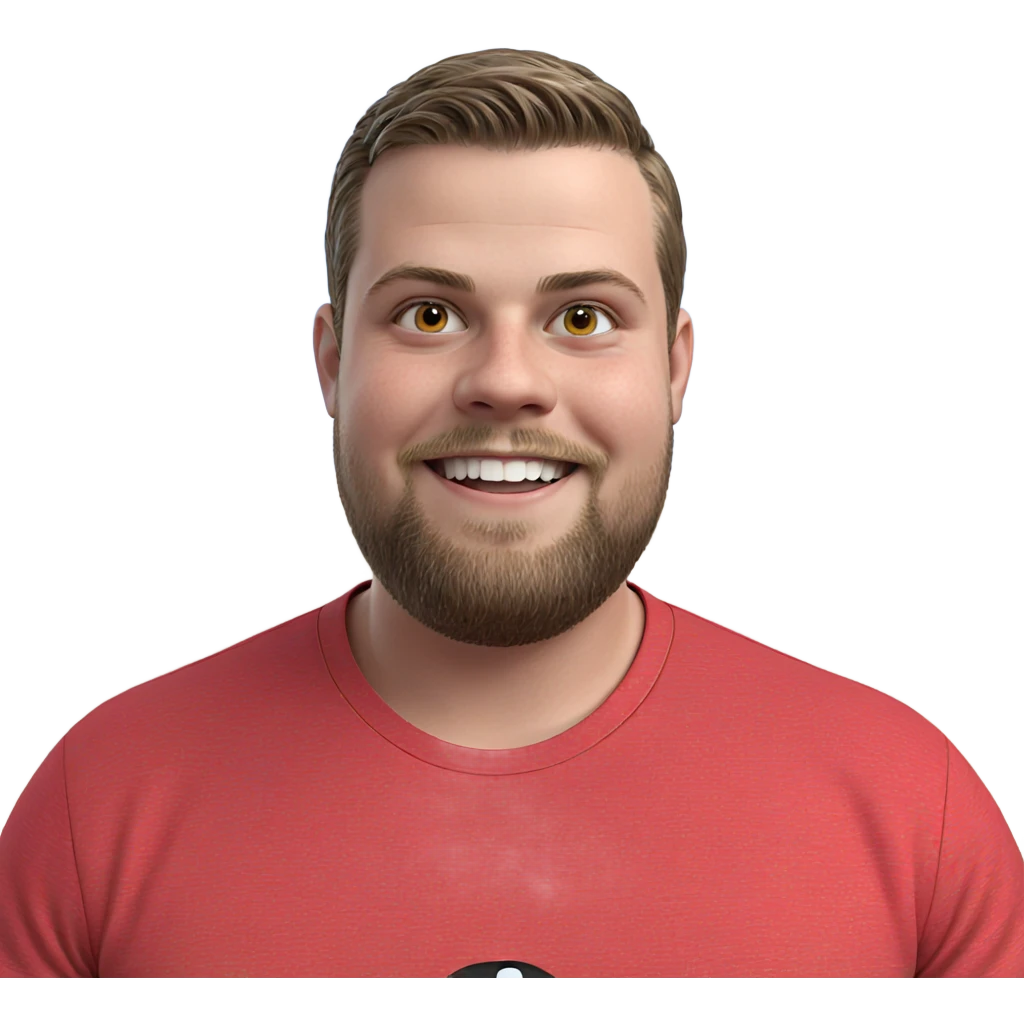 smiling boy in red shirt emoji