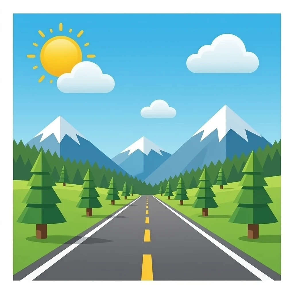 ski road emoji