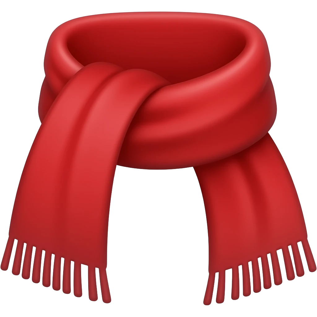 red scarf emoji
