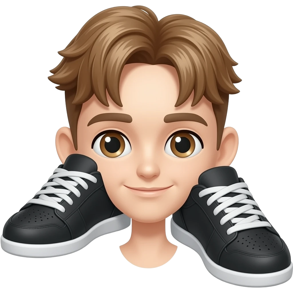надевает кроссовки черные на ногу emoji