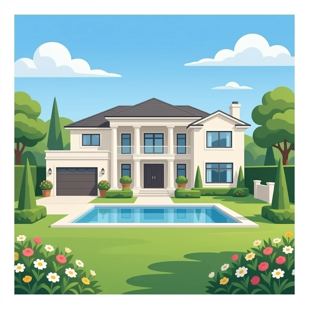 Celebrity modern mansion emoji emoji
