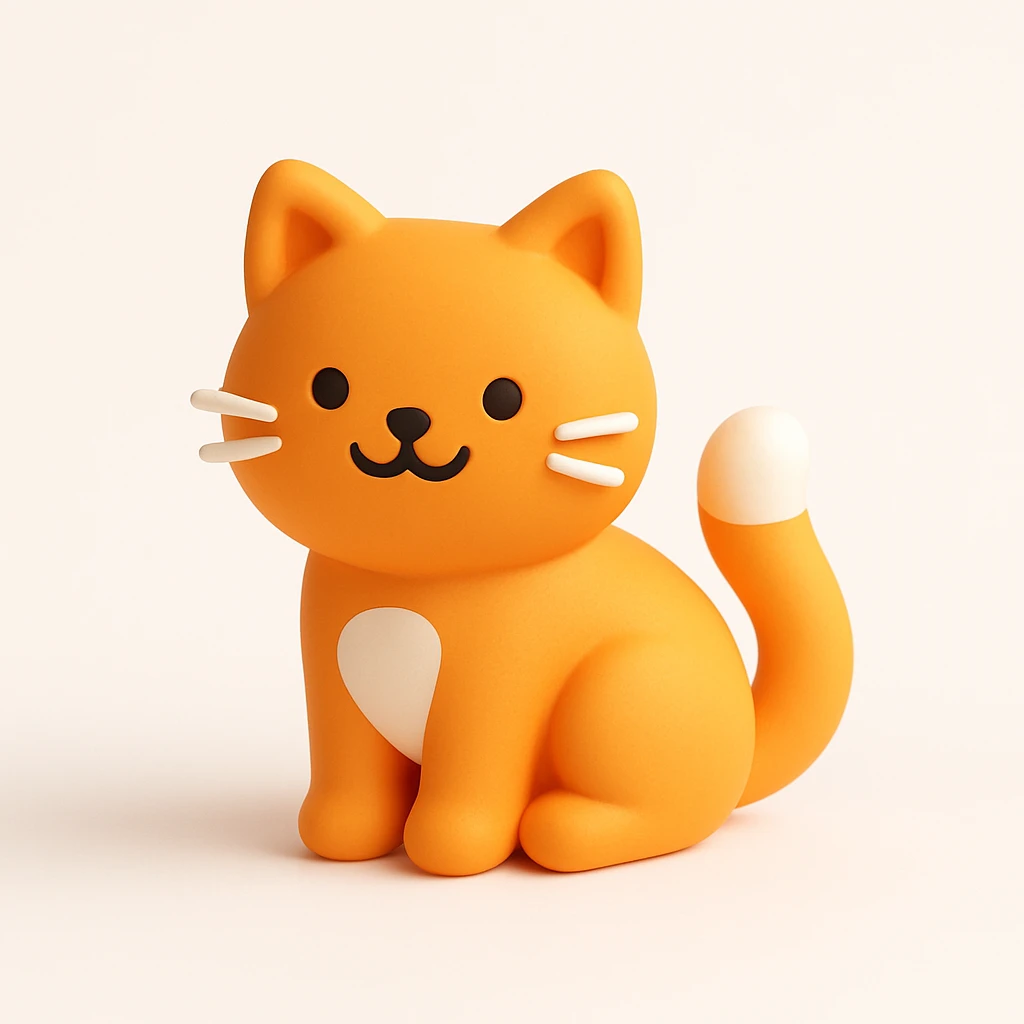 a smiling orange cat emoji