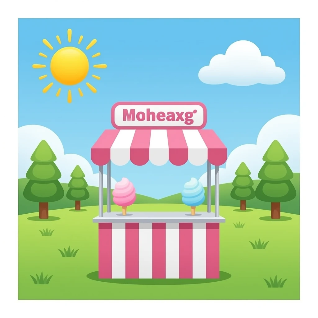 cotton candy stall emoji