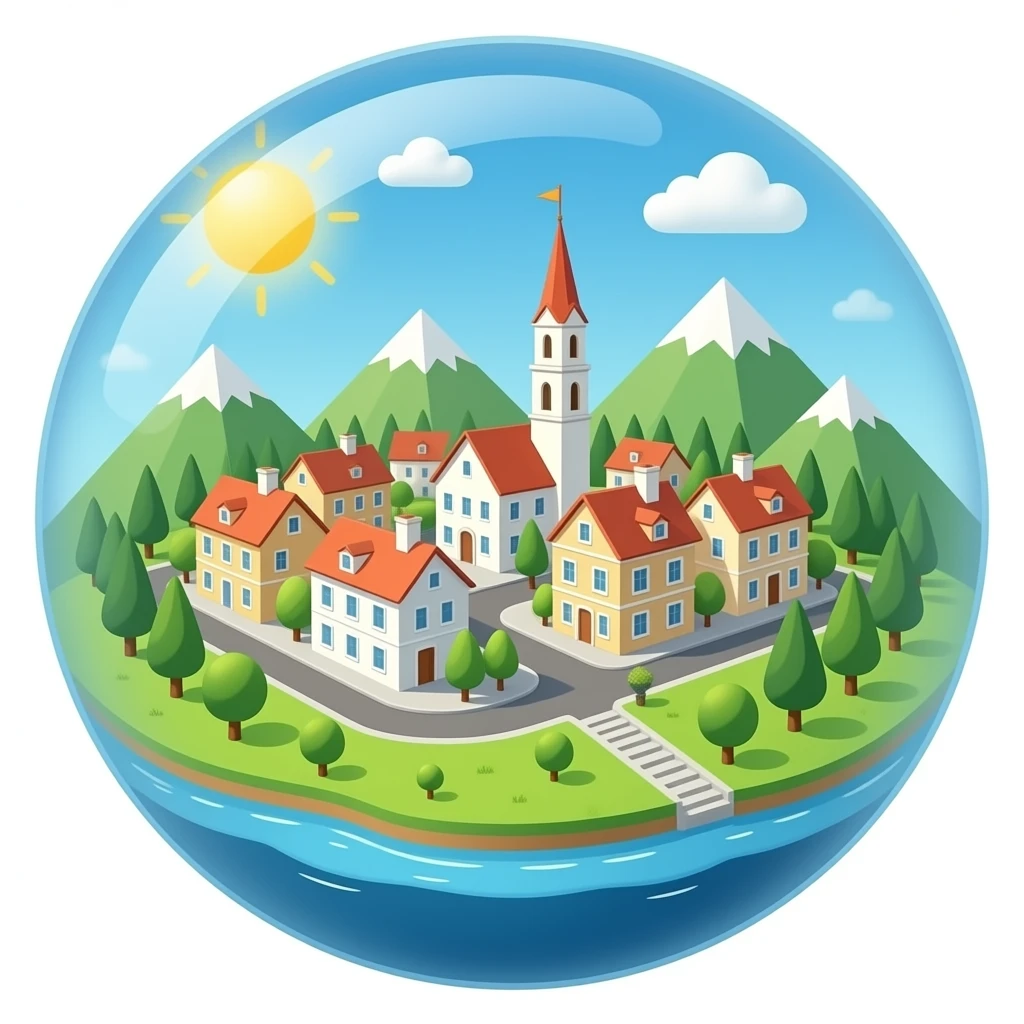 create town in bubble emoji