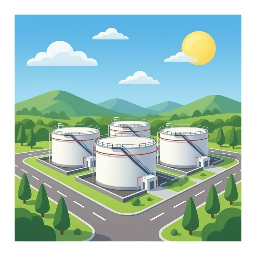 Oil storage facility without background emoji
