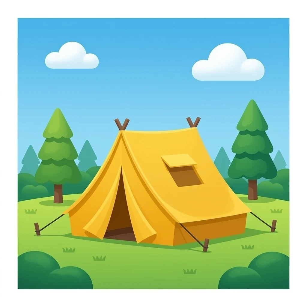 Tent yellow emoji