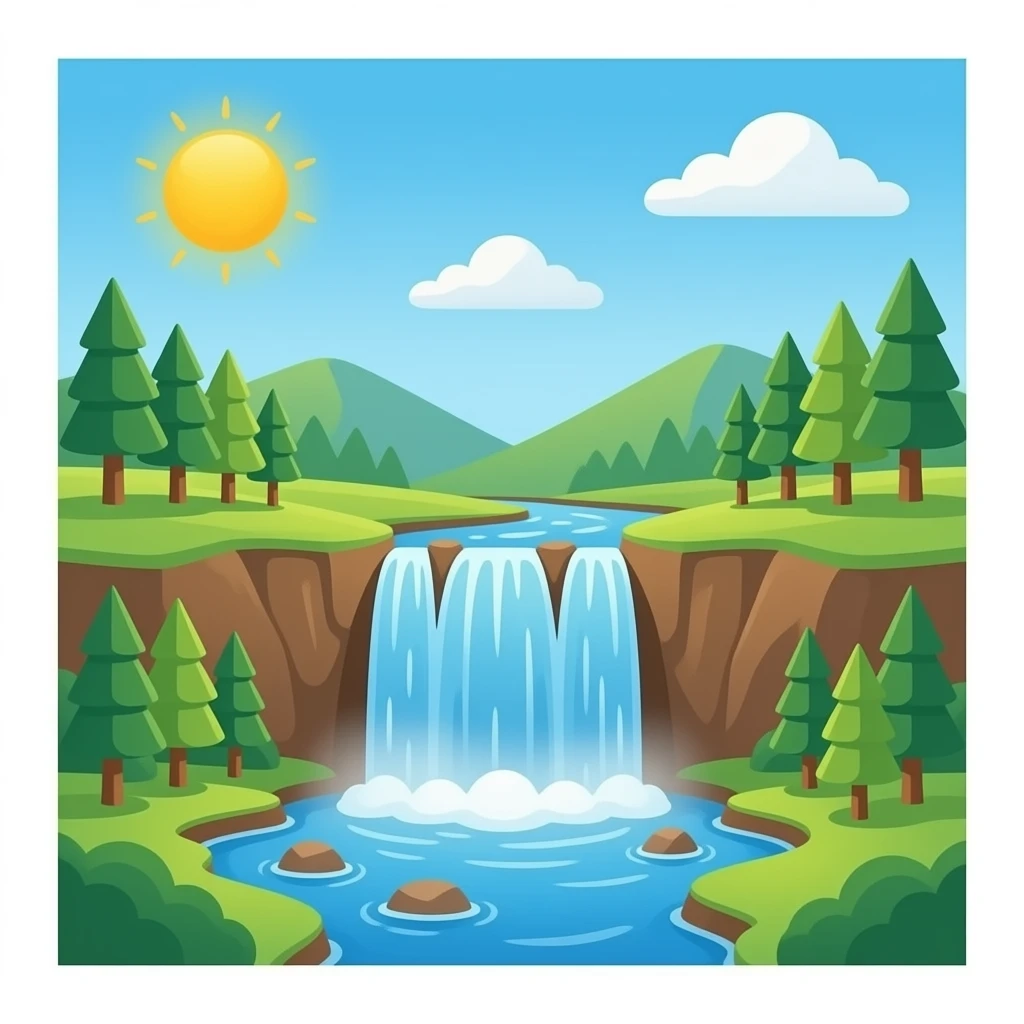 Waterfall emoji