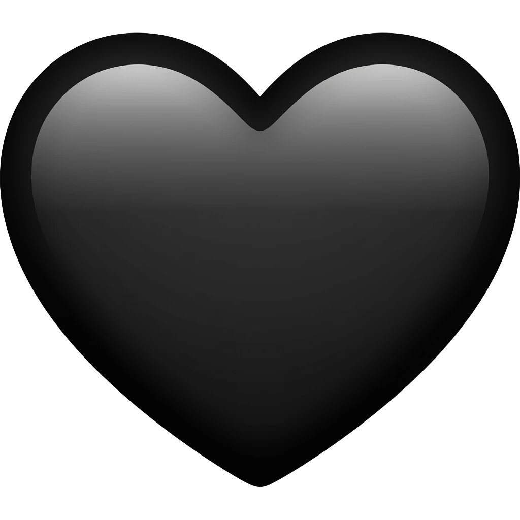 Corazón negro emoji
