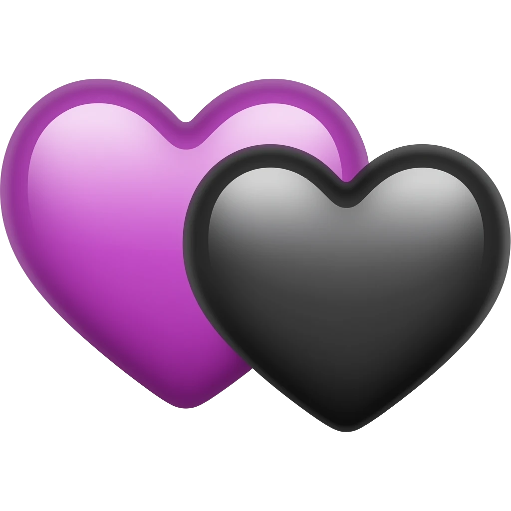 💜🖤 emoji
