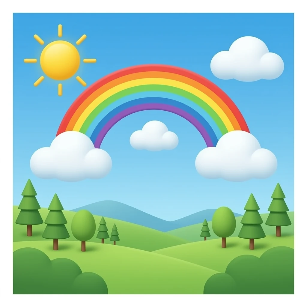 Rainbow cloud emoji