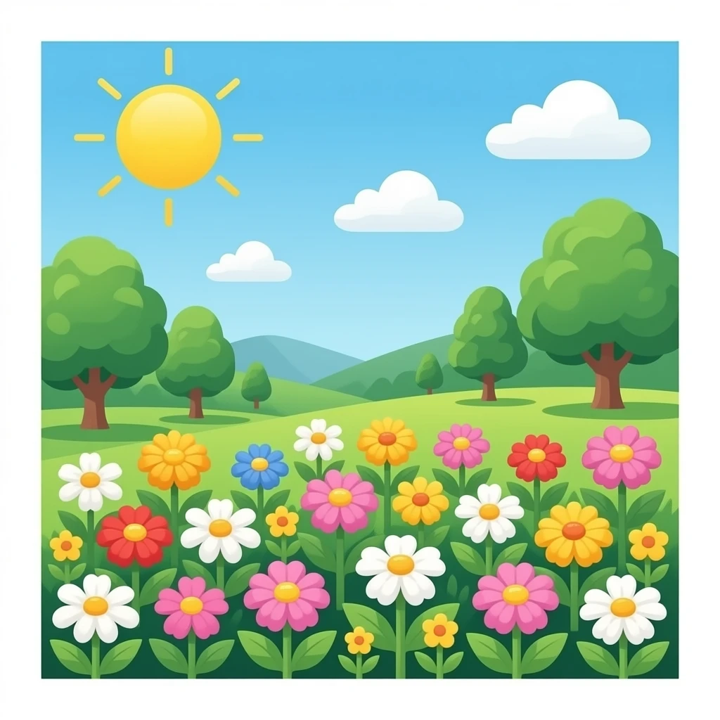 цветы на клумбе emoji