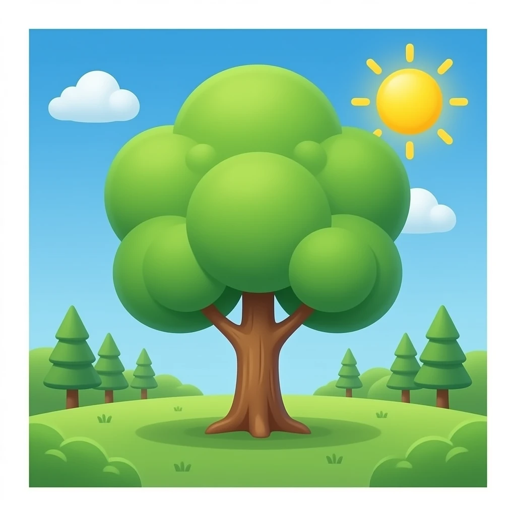 backgroun trees emoji