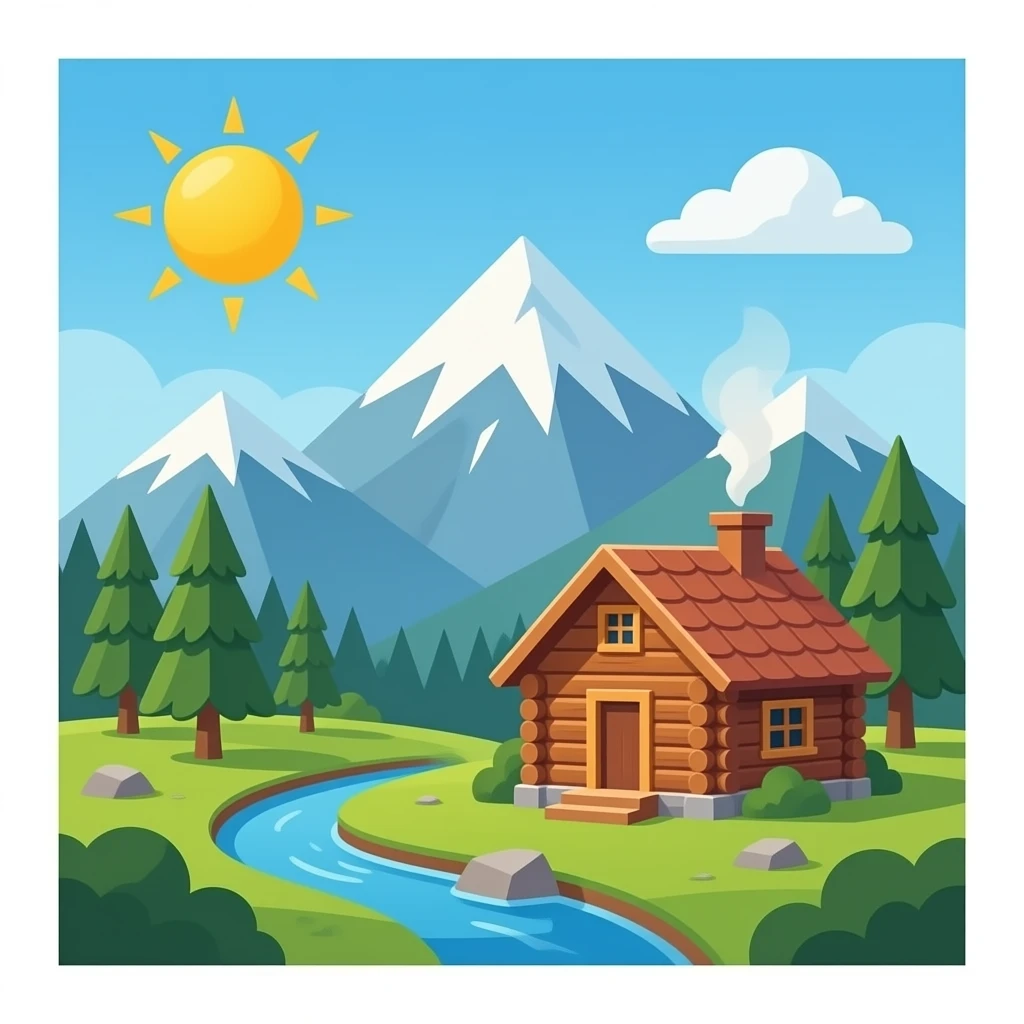 * Mountain cabin emoji