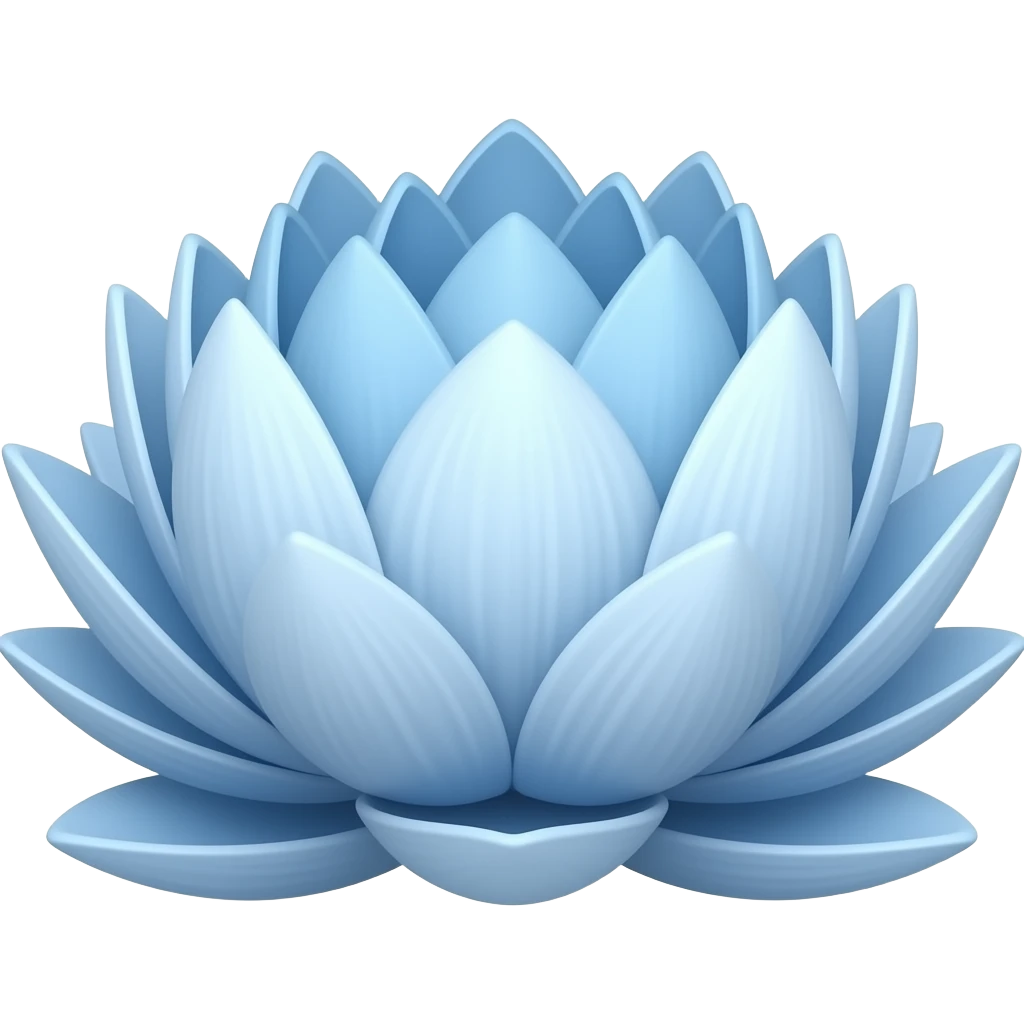 8 petal blue lotus emoji