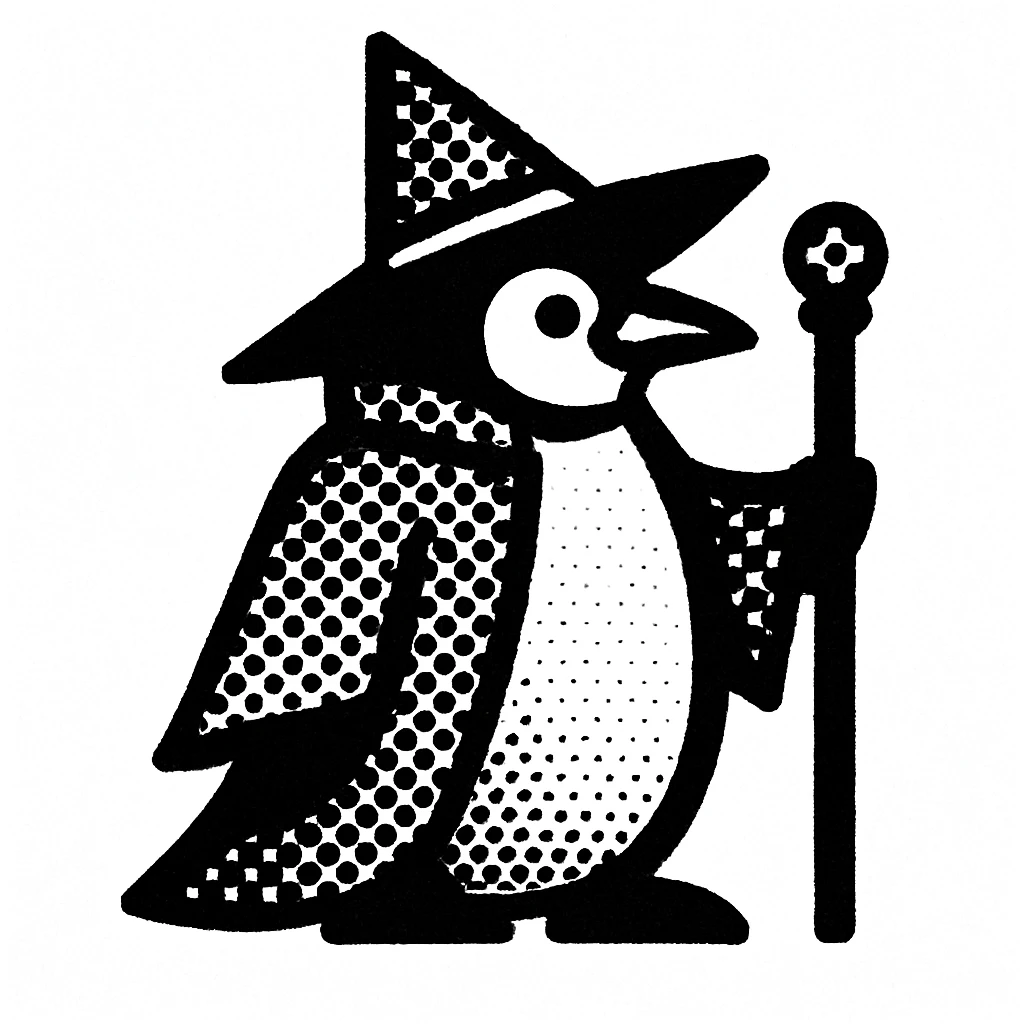 Penguin Wizard emoji
