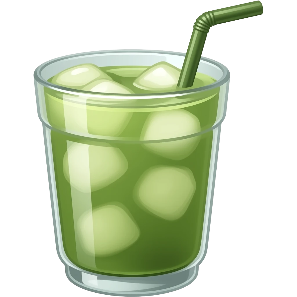 Iced matcha emoji