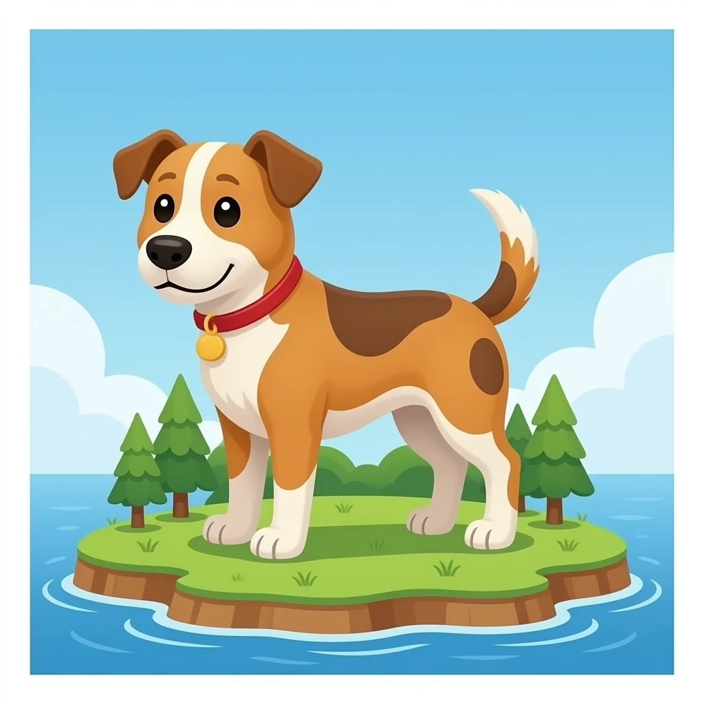 🐕🏝 emoji