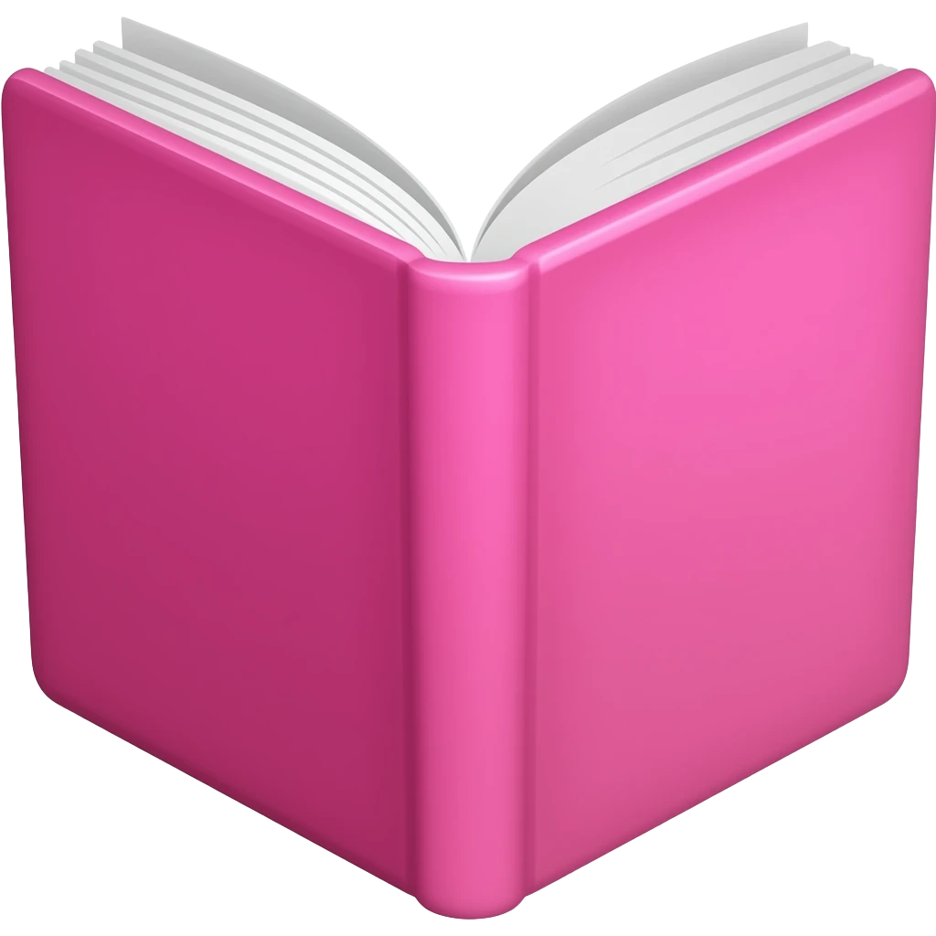 open book with pink cover emoji
