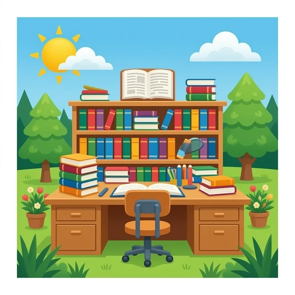 books in a study emoji