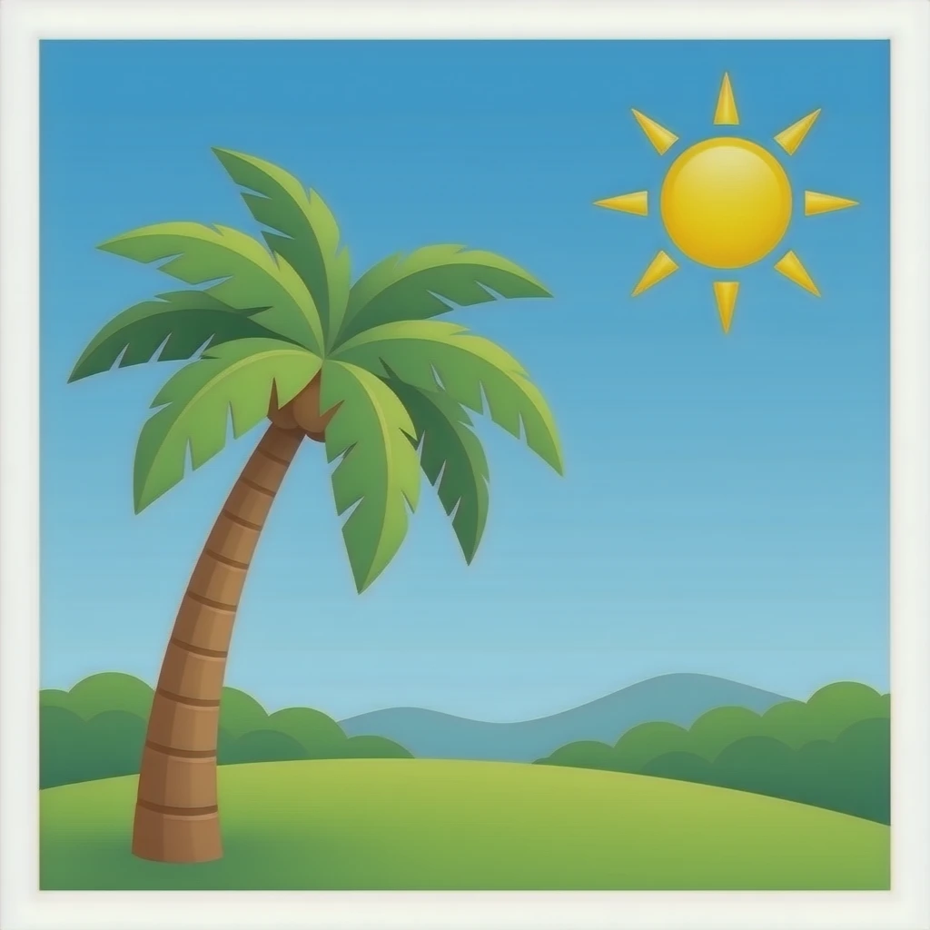 palm sun emoji