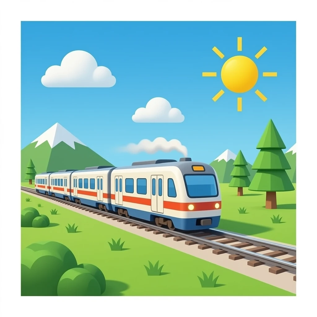 blocks are next to the train emoji