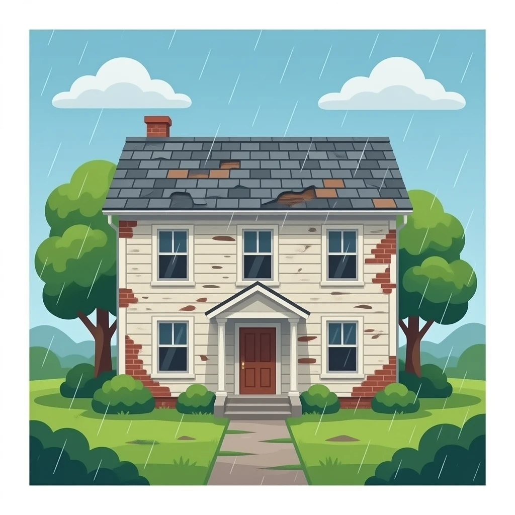 deteriorated house emoji
