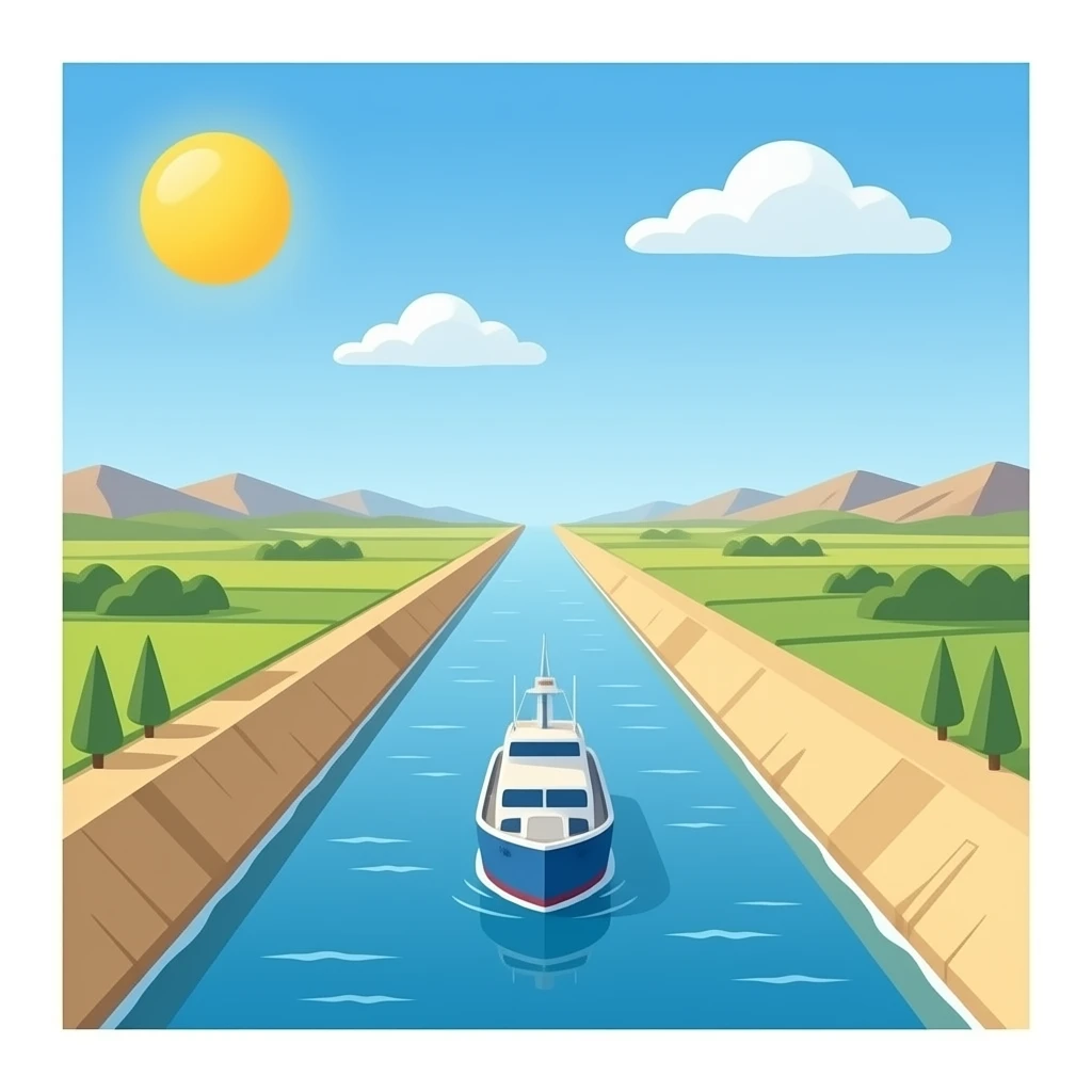 Suez canal photo in 1920-s style emoji