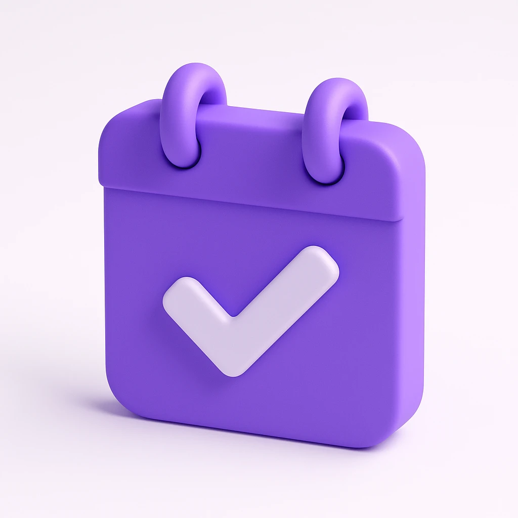 A "schedule clear" illustration for the empty state of a page emoji