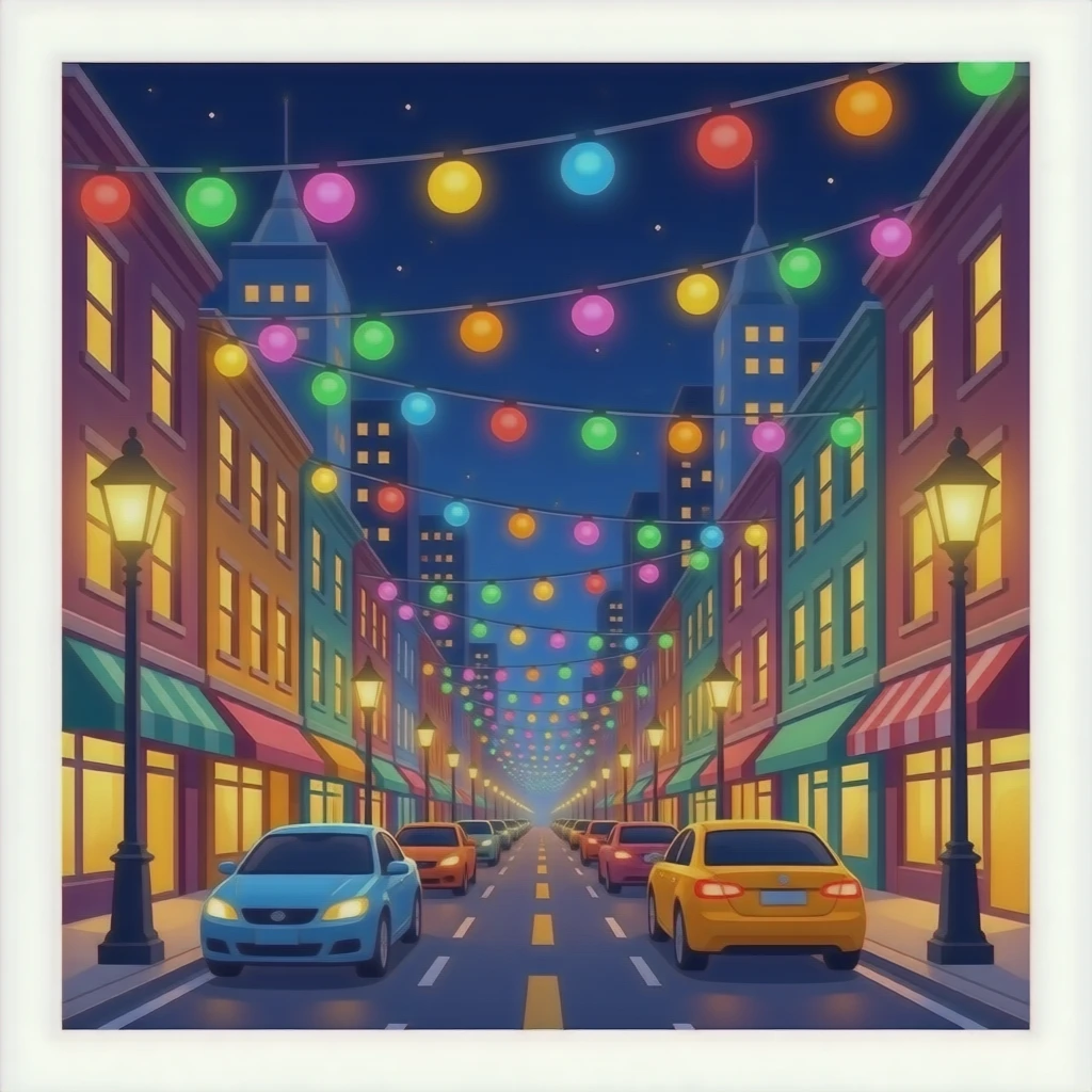 Colorful Festival Lights emoji