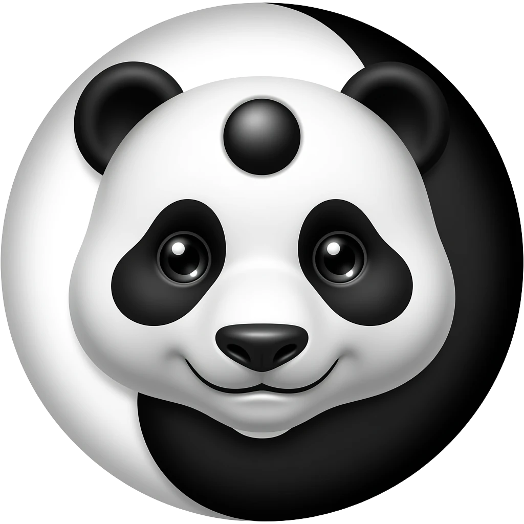 Yingyang with a panda emoji