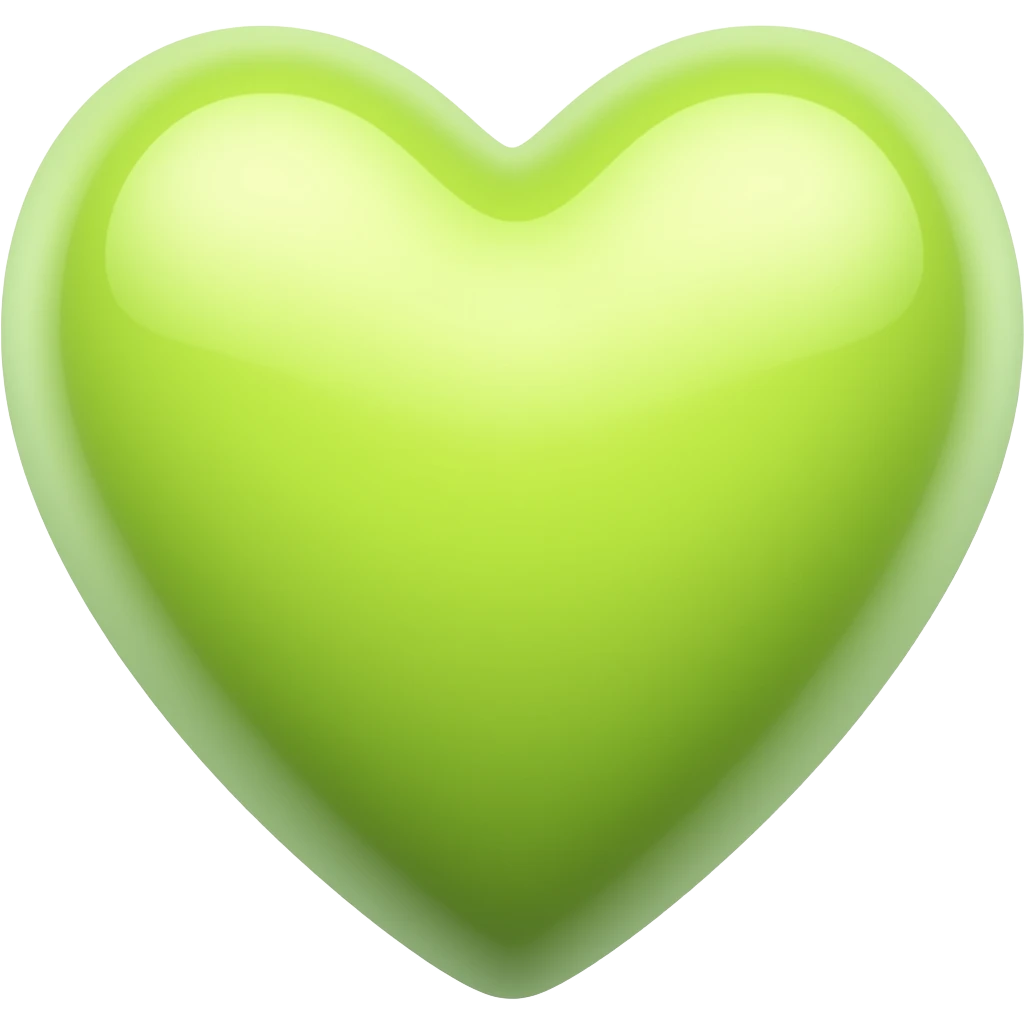 Pastel Lime Heart emoji