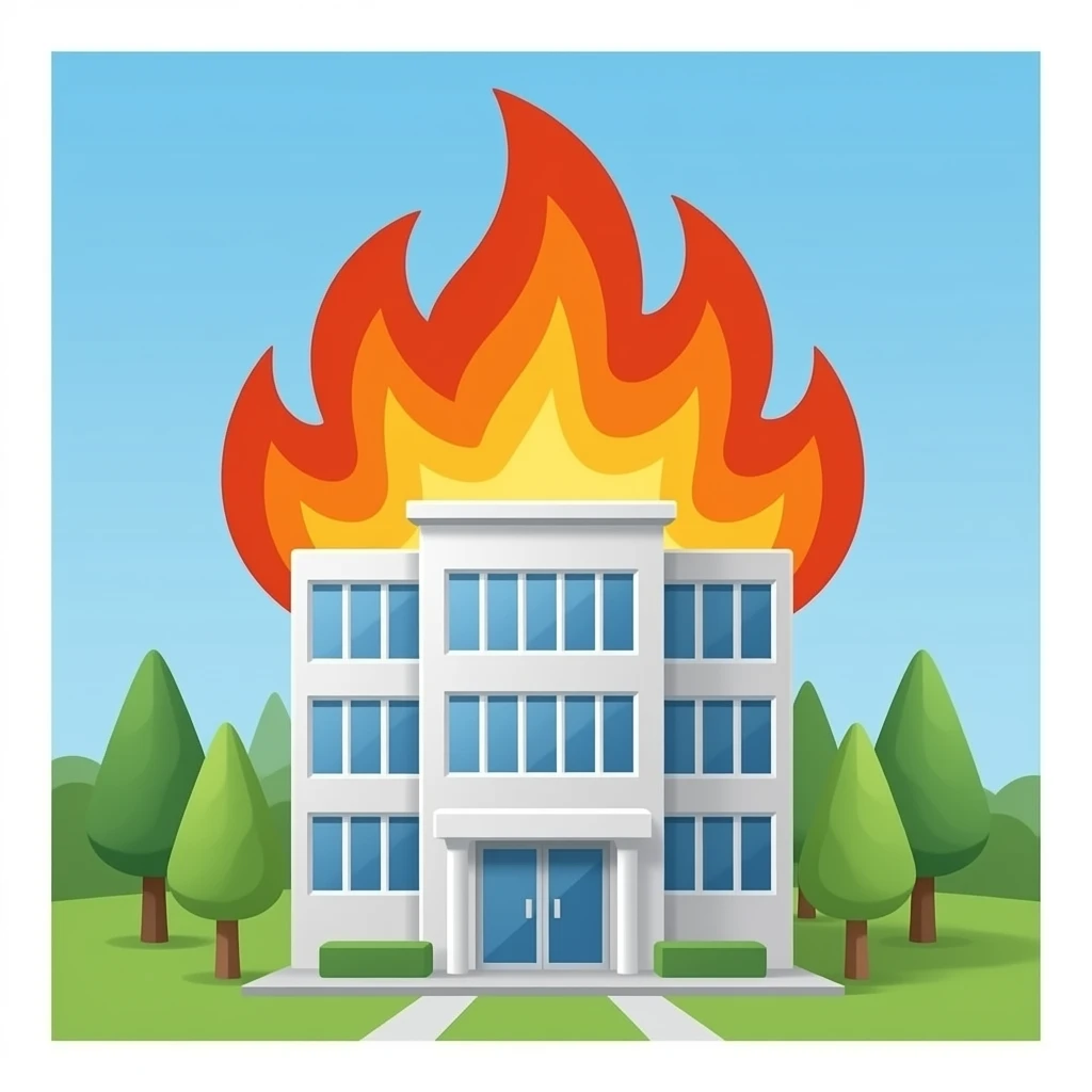 Office on fire emoji