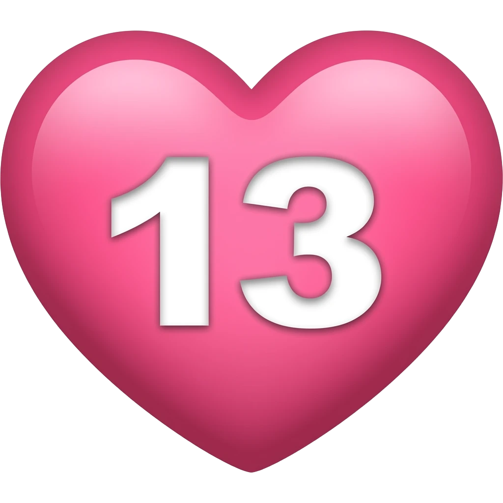 pink designed heart 13 emoji