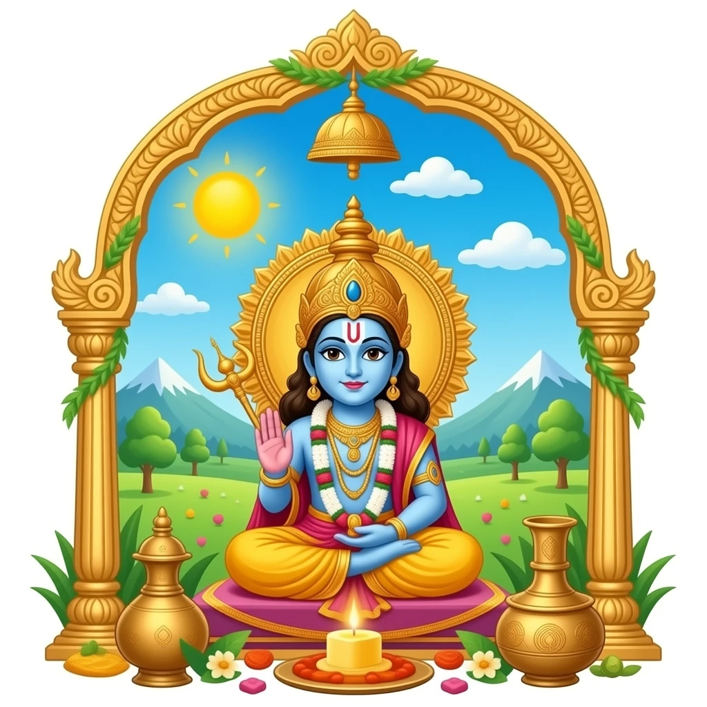 Decoration of krishna jayanthi with butter give unique image emoji