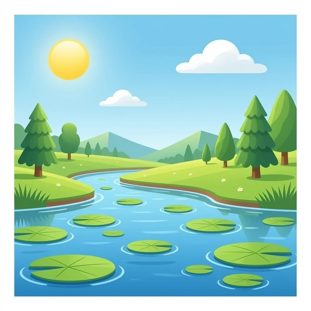 Water with leaves emoji