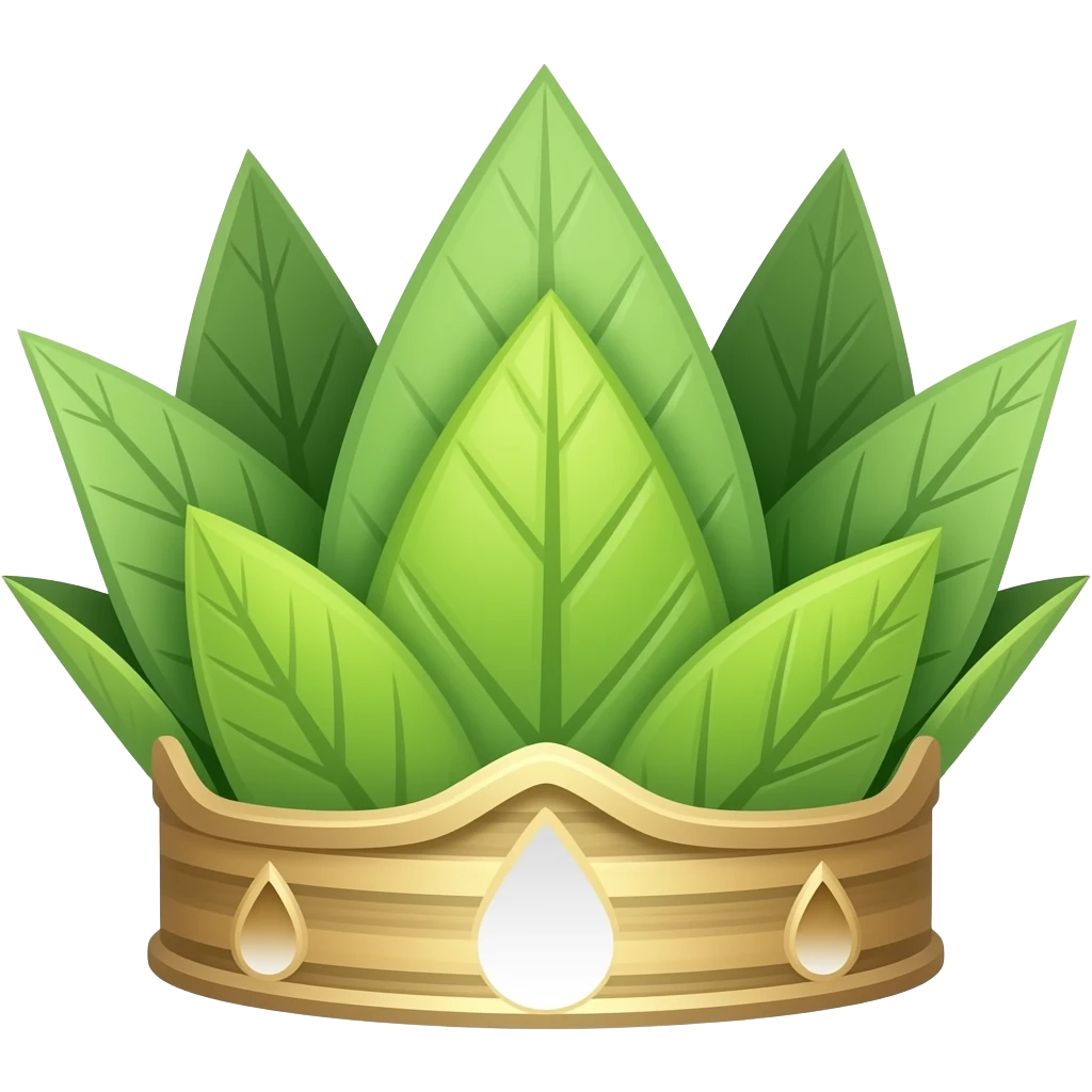 Leaf crown emoji