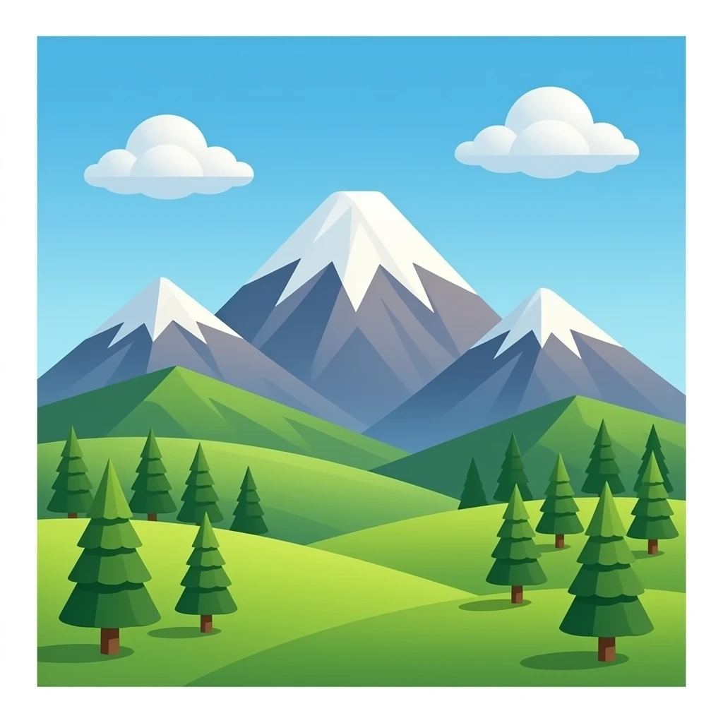 Mountain transparent emoji
