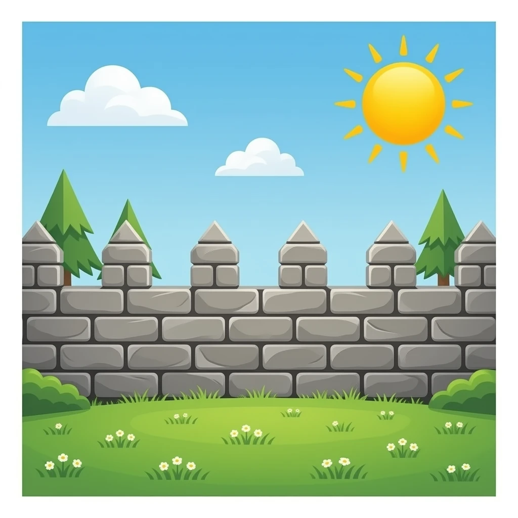 Steinwand, mit spikes emoji