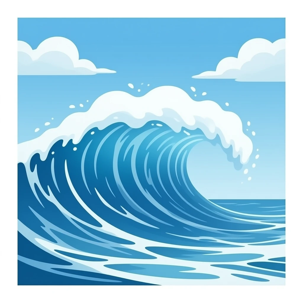 ocean waves emoji