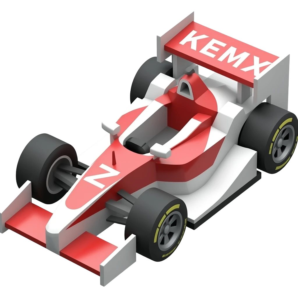 Lowpoly autoracing car emoji