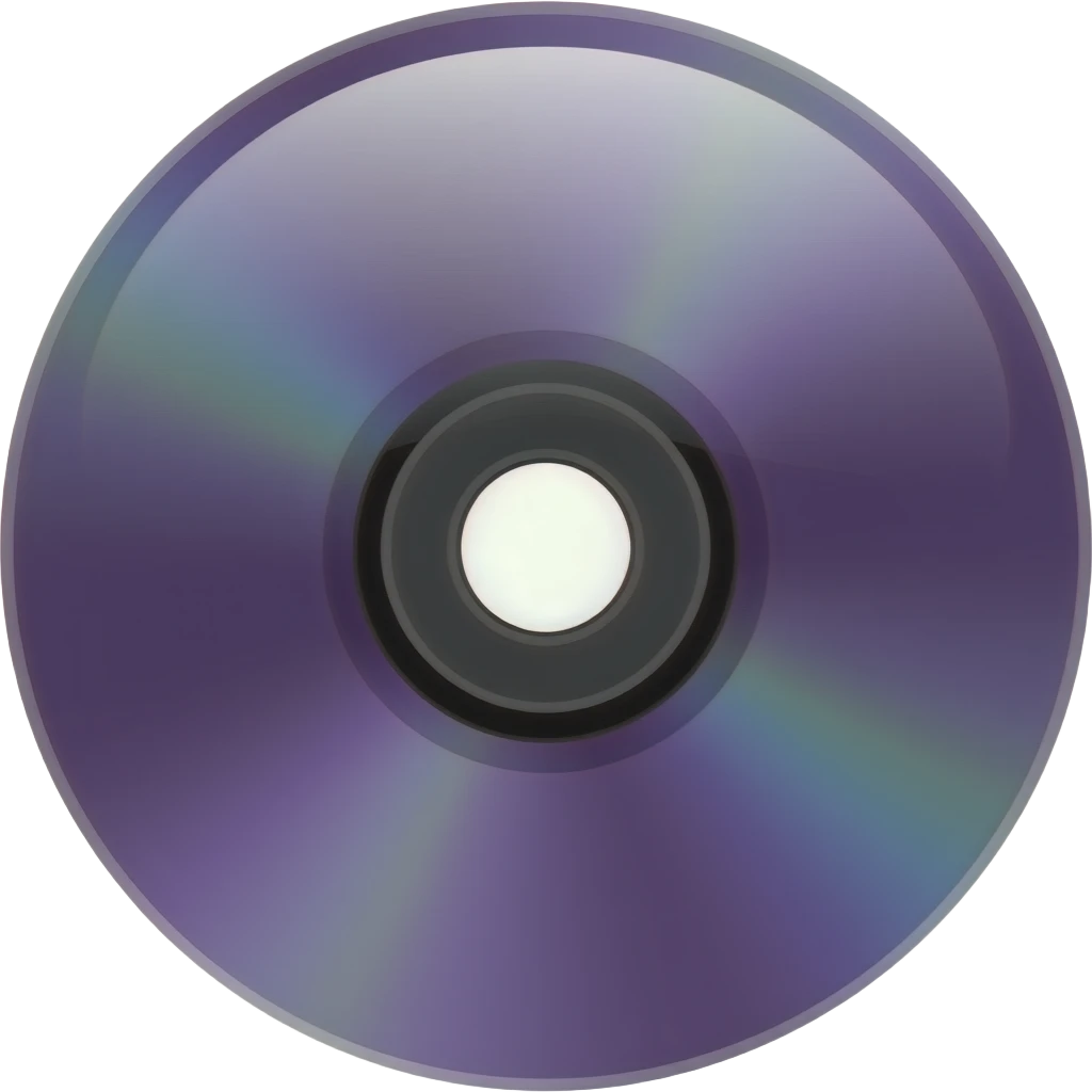 a dark purple CD disk emoji